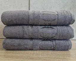 Набір турецьких бамбукових махрових рушників Zeron 3 штуки 70х140 Bamboo Grey