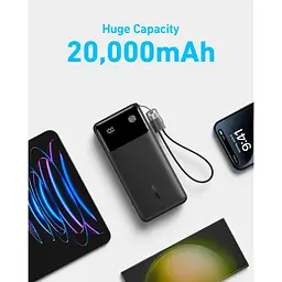 Павербанк Anker Black 20 000 mAh / 30 Вт (A1384G11) - мініатюра 2