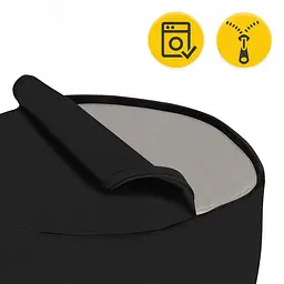 Подушка для йоги та медитації 4FIZJO Zafu кругла 32 x 20 см Black (P-5907739315540) - мініатюра 4