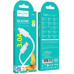 Дата кабель Hoco X122 Benefit USB to Type-C 3A (1m) White - мініатюра 3