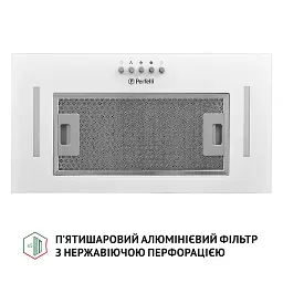 Витяжка повновбудована Perfelli BI 5684 WH 1000 LED - мініатюра 4