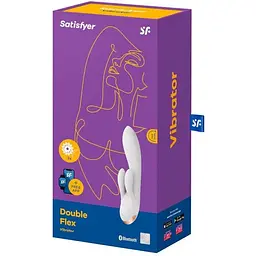 Смарт вібратор-кролик із подвійним відростком Satisfyer Double Flex - мініатюра 4