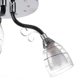 Люстра Brille стельова з підсвічуванням LED E14 40W CH (LK-512S/3) - мініатюра 4