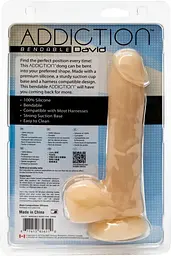 Фалоімітатор із пам'яттю форми, на присосці Addiction - DAVID 8″ Silicone Dong, віброкуля в подарунок - мініатюра 5