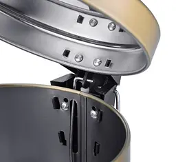 Відро для сміття Mixxus Ellipse-TC0205 Brushed Gold з плавним закриттям, кругле, 5 л, золотий (MI8400) - мініатюра 3