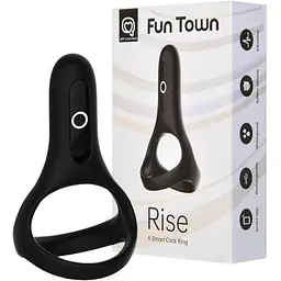 Ерекційне кільце Fun Town Rise подвійне управління зі смартфона Black