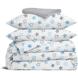 Комплект постільної білизни Cosas Clear stars CS1 Полуторний блакитний (StarsClearGreyBlue_El-Grey_160)