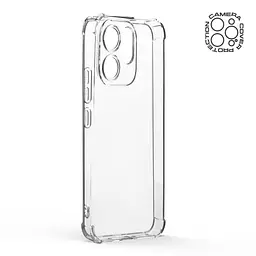 Прозрачный чехол для OPPO Reno15 F 5G/Reno15 FS 5G с защитой камеры и усиленными бортиками, тонкий, силиконовый, бесцветный, ударопрочный, противоударный бампер с закрытой камерой, ArmorStandart (ARM89898) - мініатюра 2