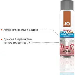 Анальна змазка System JO Anal H2O - Warming (120 мл) - мініатюра 3