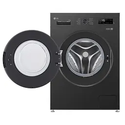 Пральна машина LG фронтальна, 6.5кг, 1200, A+++, 44см, дисплей, пара, інвертор, чорний (F2Y1WS6J) - мініатюра 3