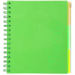 Зошит на пружині Buromax Neon В5 (170x205) 120 аркушів 3 PVC розділювачі зелений (BM.24359911-04)