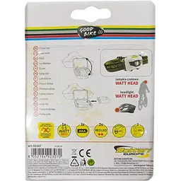 Ліхтар налобний світлодіодний Good Bike на батарейках 3 LED 3 режими (92307-IS) - мініатюра 5