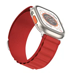 Ремінець для Apple Watch 42 (Series 11-10)/41/40/38, червоний, Alpine Loop Alpina Band, тканинний поліестеровий ремінець для смарт-годин, дихаючий, для активного відпочинку та спорту, ArmorStandart (ARM81046) - мініатюра 3