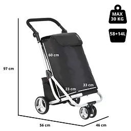 Сумка-візок ShoppingCruiser 3 Wheels Black (604349) - мініатюра 4