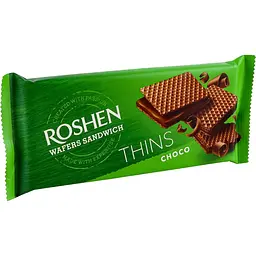 Вафлі Roshen Wafers Sandwich Thins Choco 55 г (914648) - мініатюра 3