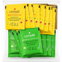 Чай зелений асорті Lovare Assorted Green Tea 75 г (50 шт. х 1.5 г) - мініатюра 2