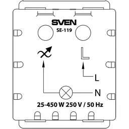Світлорегулятор Sven SE-119 ivory (7100100) - мініатюра 5