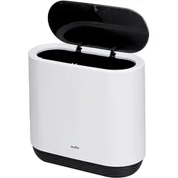 Відро для сміття МВМ My Home BP-14 біле з чорним 10 л (BP-14 WHITE/BLACK)