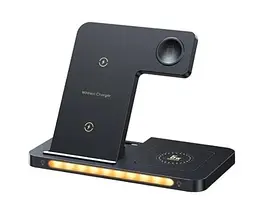 Зарядний пристрій бездротовий Remax RP-W70 3in1 22W Wireless Charger Black