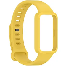 Силіконовий ремінець для фітнес браслетів Xiaomi Smart Band 9 Active Redmi Smart Band 3, Silicone, yellow, зі зручною застібкою, на фітнес трекер та смарт годинник, ArmorStandart (ARM85587) - мініатюра 3