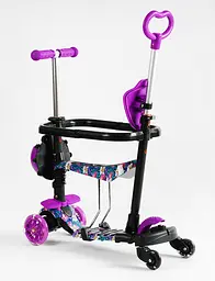 Самокат 5 в 1 Best Scooter Фіолетово-чорний 000283522 - мініатюра 5