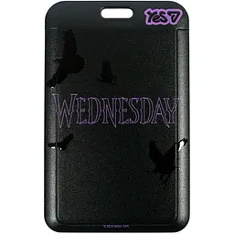 Бейдж-брелок вертикальний Yes Wednesday, слайдер (940423) - мініатюра 3