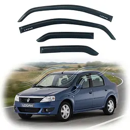 Дефлектори вікон вітровики Renault Logan 2004-2012 Седан 3М Скотч Voron Glas - мініатюра 5