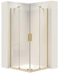 Душова кабіна Rea Montana 90x90 brashed gold REA-K6636, Золотий, Універсальна, прозорий, золотий
