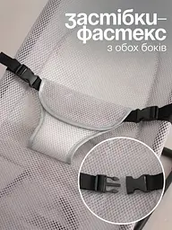 Крісло-гойдалка-шезлонг дитяче для новонароджених та немовлят вагою до 12 кг з ременями безпеки, сіре (8381706587) - мініатюра 3