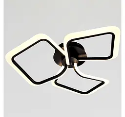 Світлодіодна стельова люстра Artlight WG5146-3BK, 53 Вт, чорна - мініатюра 4