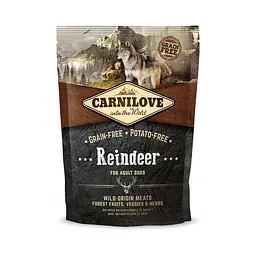 Корм сухий Carnilove Adult Raindeer для дорослих собак усіх порід з північним оленем 1,5 кг