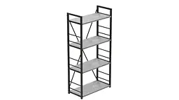 Етажерка 4/60 Ferrum-decor Серії Коннект 120x60x28 чорний ДСП Бетон 16мм (FRD-105552) - мініатюра 5