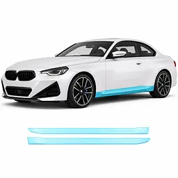 Антигравійна захисна бронеплівка за лекалами для BMW 2 Series G42 2021- нижня зона кузова та пороги