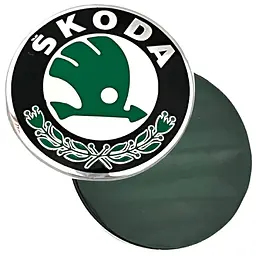 Емблема Skoda рівна скотчі D88 мм