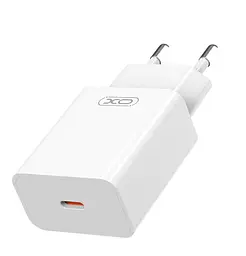 Мережевий зарядний пристрій XO L126 TYPE-C PD20W Fast Charging Charger Білий