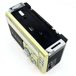 Портативний радіоприймач Golon RX-381/2 USB/SD з LED ліхтарем Gold (1756375738) - мініатюра 6