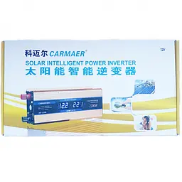 Інвертор напруги Carmaer Power Inverter 027 модифікована синусоїда Gold 1 розетка 1 USB екран з 12V на 220V 2200W (11069) - мініатюра 5