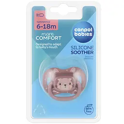 Пустушка силіконова симетрична Canpol babies Cute Animals 6-18 міс. 1 шт. колір в асортименті (34/925) - мініатюра 8