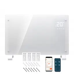 Конвекторний обігрівач 2 в 1 TermoGlass Pro 2000 W SMART White
