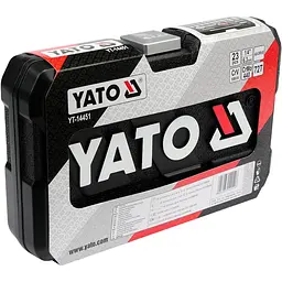 Набір головок торцевих Yato CrV, квадрат 1/4", M 4-13 мм з інструментами 23 шт. (YT-14451) - мініатюра 4
