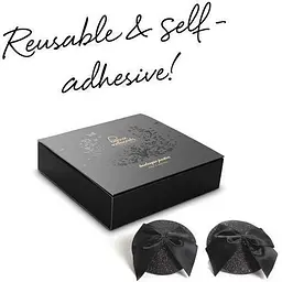 Пестіс Bijoux Indiscrets Burlesque pasties Glitter and Bow Один размер - мініатюра 5