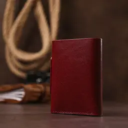 Практичне жіноче портмоне Grande Pelle 11574 бордове - мініатюра 9
