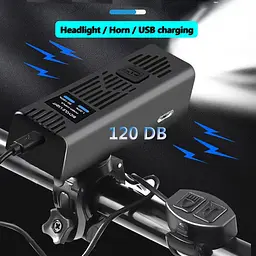 Вело ліхтар (дзвінок) MT-007-T6 microUSB + виносна кнопка (3 режими + 5 режимів) - мініатюра 2