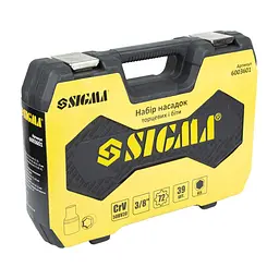 Набір торцевих насадок і біт Sigma CrV, mid 3/8" 39 шт. (6003601) - мініатюра 2