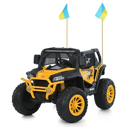 Електромобіль джип 24V8Ah 4x45W EVA шкіра MP3/USB/TF/Bluetooth помаранчевий (M 6131EBLR-7 24V)