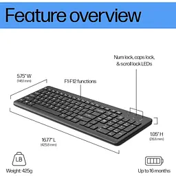 Клавіатура HP 220 Wireless UA Black (805T2AA) - мініатюра 2