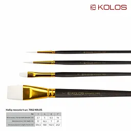 Набір пензлів Kolos 7062 - мініатюра 3