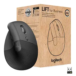 Мишка Logitech Lift Vertical Ergonomic Wireless/Bluetooth for Business Graphite (910-006494) - мініатюра 1