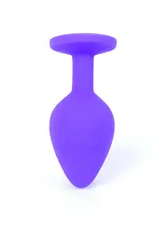 Силіконова анальна пробка з кристалом Boss Jewellery Purple Medium Red Diamond 8 см (червоний) - мініатюра 7