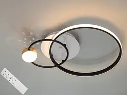 Люстра стельова LED Diasha MX2986-2A WH+BK, 35Вт, білий+чорний, діаметр 39 см, для коридору, спальні, кухні